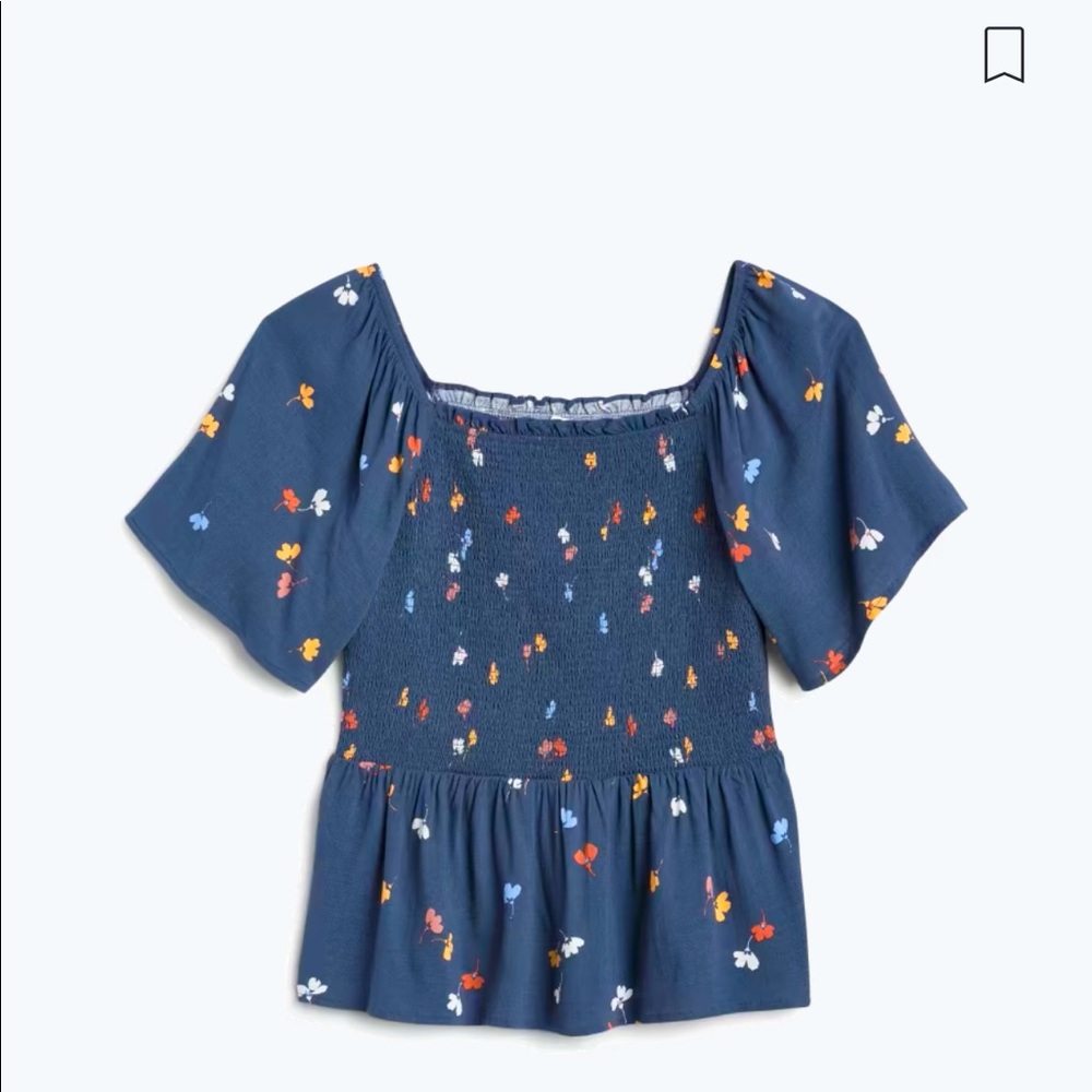 smocked bodice top